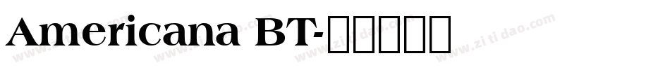 Americana BT字体转换